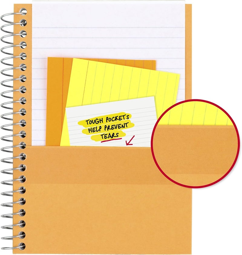 Five Star Spiral Notebook, 1 Subject, College Ruled Paper, Personal Size, 4-3/8" x 7", 80 Sheets, Fights Ink Bleed, Water Resistant Cover, Gray (450048AA3-ECM) - Image 4